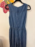 Talbots Chambray 22" Inseam Jumpsuit, 4