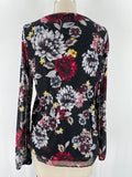 White House Black Market Black Print Top, S