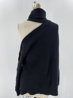 Gibson Latimer Black Open Shoulder Sweater, L