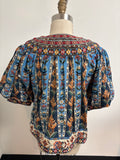 Farm Rio Retail $198 Embroidered Tapestry Top, L