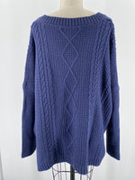 Natural Reflections Blue Sweater, XL