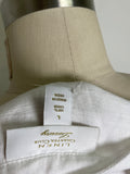 Charter Club White 100% Linen Top, L