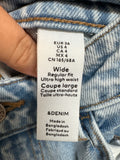 H&M 30" Inseam Wide Leg Jeans, 4