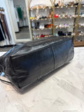 Latico Black Leather Shoulder Bag, 12"x9.5"