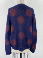AG Adriano Goldschmied Navy/Burgundy Sweater, L