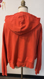 Nike Orange Hoodie Cropped Sweatshirt, M