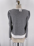 White House Black Market Black/White Stripe Sweater, M