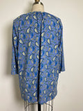 Belle Kim Gravel Blue Top, 1X