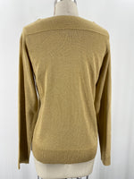 I.N. Studio Metallic Gold Sweater, L