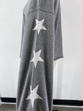 New Bloom & Pop Gray Star Print Sweatshirt, M