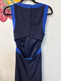 New Elevenses Anthropologie Blue 22" Inseam Jumpsuit, 8