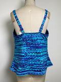 Lands End Blue/Green Swim Top, 18W