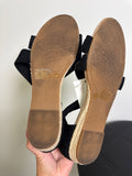 Alex Marie Black Leather Sandals, 9.5