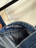 Wallflower 26" Inseam Denim Overalls, XL