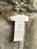 Chico's Faux Fur Trim Jacket, XL