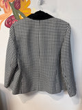 Kasper Black/White Houndstooth Blazer Jacket, 20W