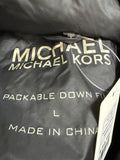 Michael Kors Black Packable Down Fill Jacket, L