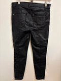 White House Black Market Black Coated 28" Inseam Jeans, 4