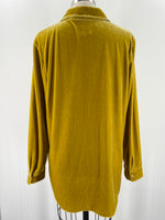 Soft Surroundings Velvet Button Front Top, M