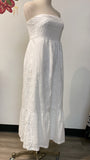Altar'd State White Strapless Eyelet Dress, S