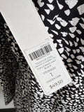 New Chico's Touch of Cool Fab Dot Black Top, M
