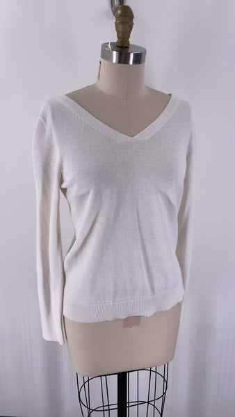 Loft White Sweater, M