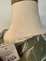 Blu Pepper Green Tie Front Top, S