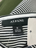 Alfani Black/White Stripe Top, M