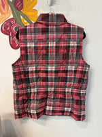 Talbots Red Plaid Vest, L