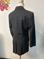 Lauren Ralph Lauren Charcoal Wool Pinstripe Blazer Jacket, 8