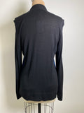 Chico's Black Zip Front Cardigan, L