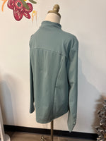 Green Zip Front Pocket Jacket, L