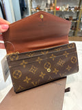 Louis Vuitton Sarah Monogram Wallet, 7.5"x4"