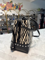 Michael Kors Zebra Mercer Gallery Small Bucket Bag, 8.5"x8.75"x5.5"