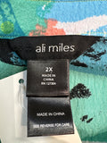 Ali Miles Multicolor Jacket Top, 2X