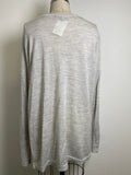 Lane Bryant Metallic Silver Fine Merino Sweater, 18/20