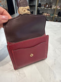 Coach Small Red Tabby Wallet, 4.25"x3.75"