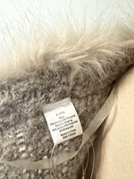 Faux Fur Trim Cardigan, XL/XXL