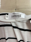 Hount White/Black Stripe Dress, XL