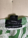 Tahari Green 100% Linen Top, XL