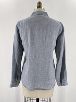 Eileen Fisher Linen Button Front Top, S Petite