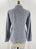 Eileen Fisher Linen Button Front Top, S Petite