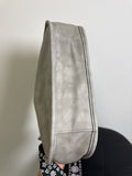 Jen & Co Gray Faux Leather Crossbody Bag, 11.5"x12"