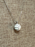 Silver Volleyball Necklace
