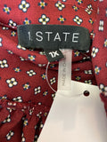 1.State Burgundy Wrap Top, 1X