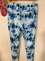 New Terez Blue Tie Dye Athletic Leggings, L (retail $95)