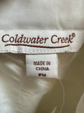 Coldwater Creek White Vest, M Petite
