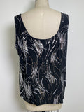 Alex Evenings 2pc Black with Silver Sequins Top + Jacket, 2X