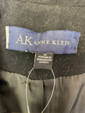 Anne Klein Black Wool Blend Coat, 1X