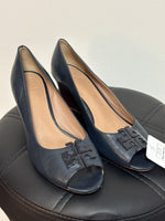 Tory Burch Blue Leather Wedge, 9.5